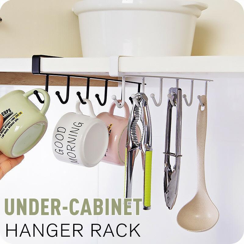 BowLift | 6 Hooks Under-Cabinet Hanger Rack