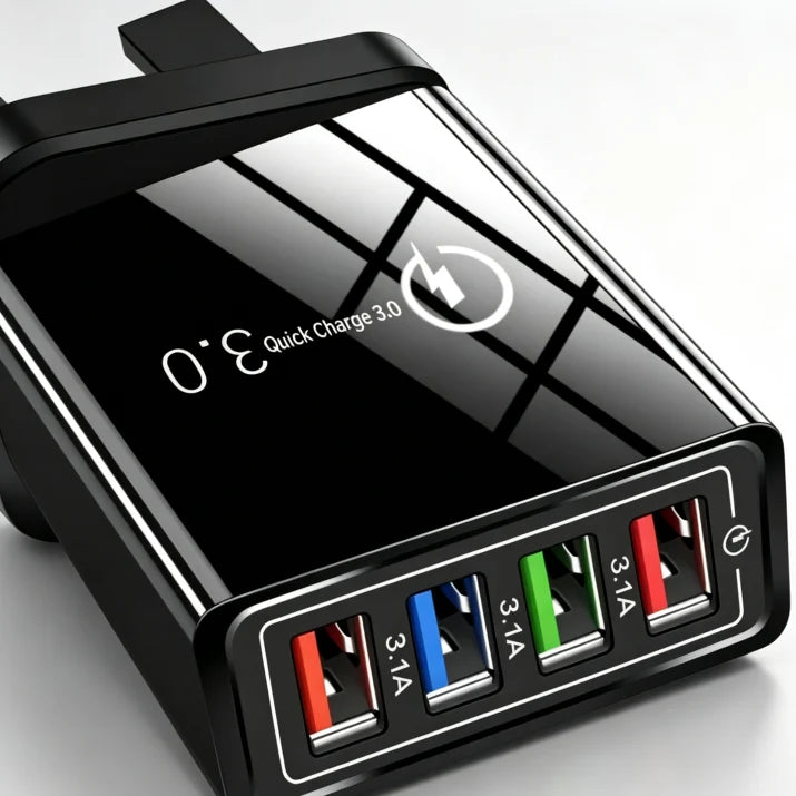 4-Port Quick Charge 3.0 Charger with AI Performance Boost