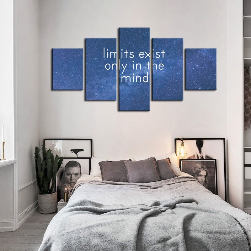 5 Piece Galaxy Motivation - Canvas Wall Art Painting | Bowlift
