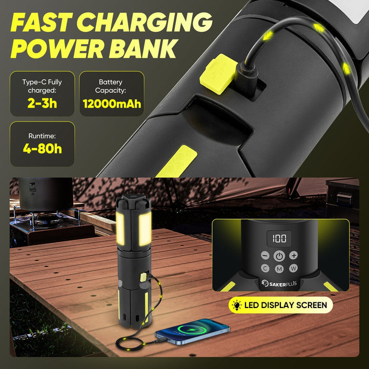 BowLift | SakerPlus Telescopic Camping Lights with Stand