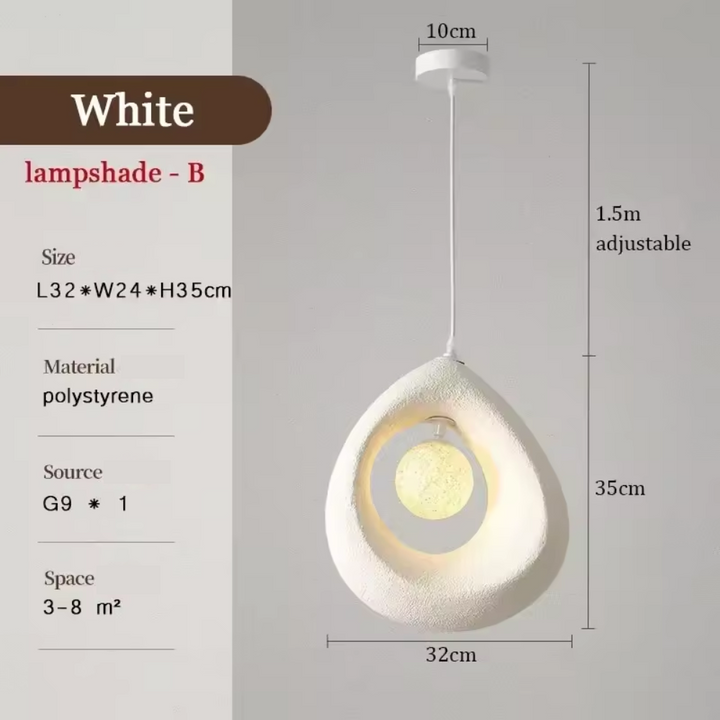 BowLift | Japanese Wabi Sabi Pendant Lamp with Minimalist Design