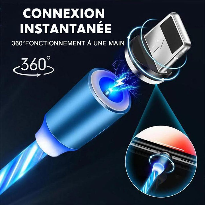 Magnetic USB charging cable with LED | Bowlift
