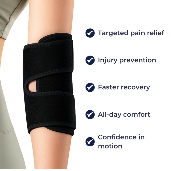 Adjustable Compression – Breathable Neoprene Strap – For Tennis Elbow & Daily Activities Bowlift