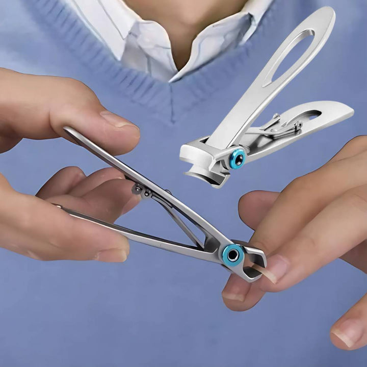 PrecisionTrim Stainless Steel Wide Jaw Nail Clippers | for Thick Nails - Sharp Blades - Ergonomic Design for Easy Nail Clipping Bowlift