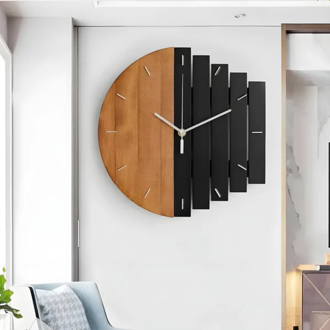 BowLift | Large Wooden Wall Clock For The Living Room