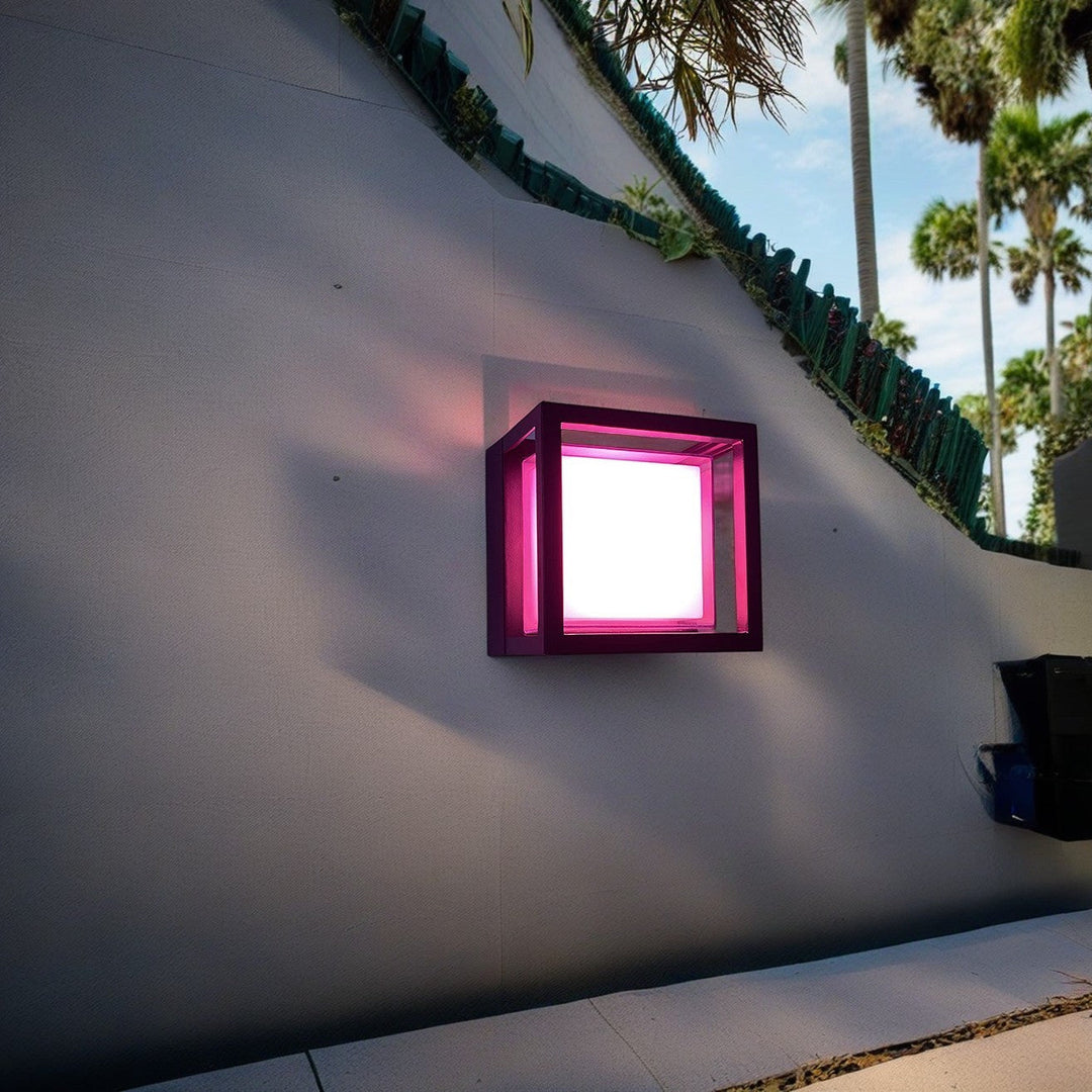 Modern Minimalist Waterproof Square Aluminum Acrylic LED Outdoor Wall Sconce Lamp For Garden | Bowlift