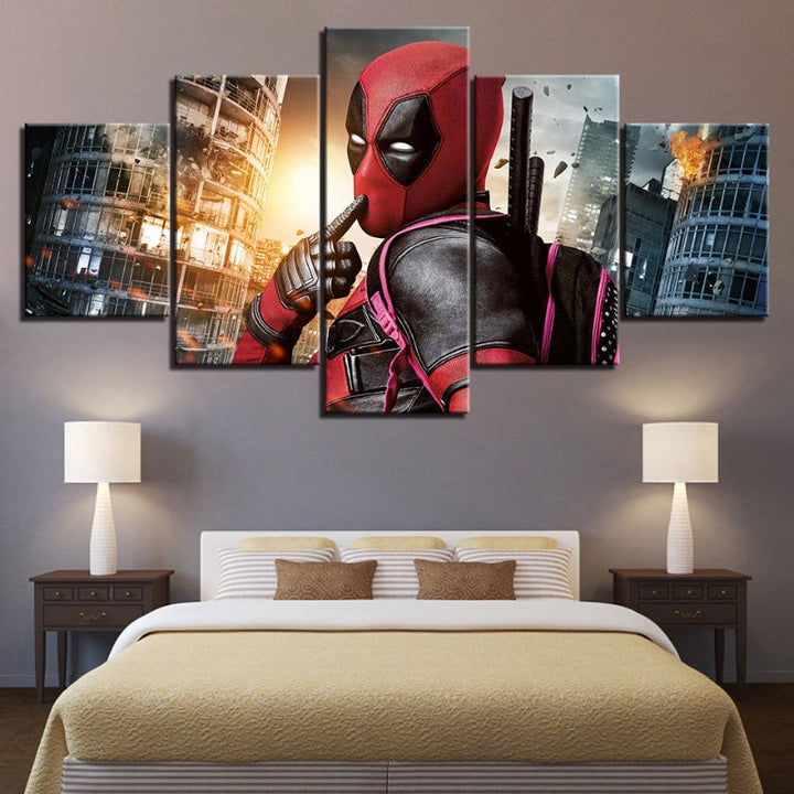 5 Piece Deadpool - Canvas Wall Art Painting | Bowlift