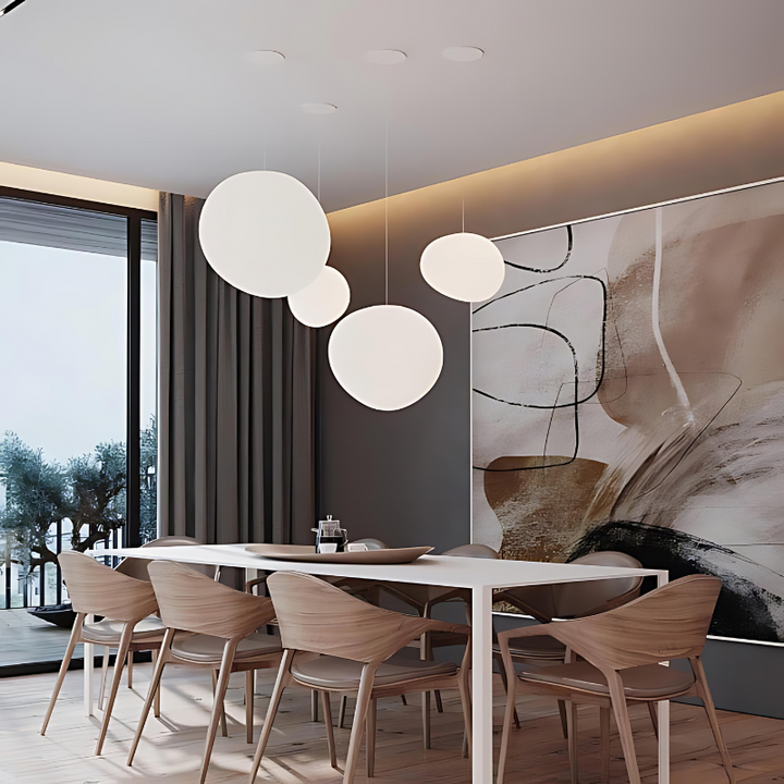 BowLift | Elegant Glass Pebble Pendant Light