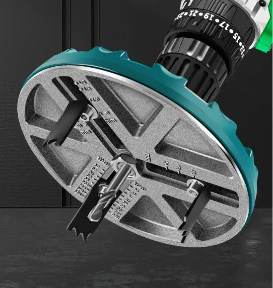 BowLift | Adjustable Hole Saw Drill Punch | 45–130 mm Diameter | Triple-Blade Design | For Wood, Plaster & Ceiling Cuts