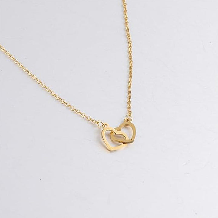 BowLift | Two Hearts Necklace with Rotating Rose Gift Box