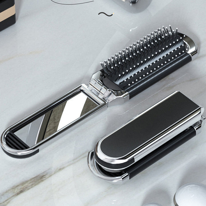 BowLift | MirrorFlex Travel Mirror Hair Brush | Foldable & Compact | Practical Styling on the Go