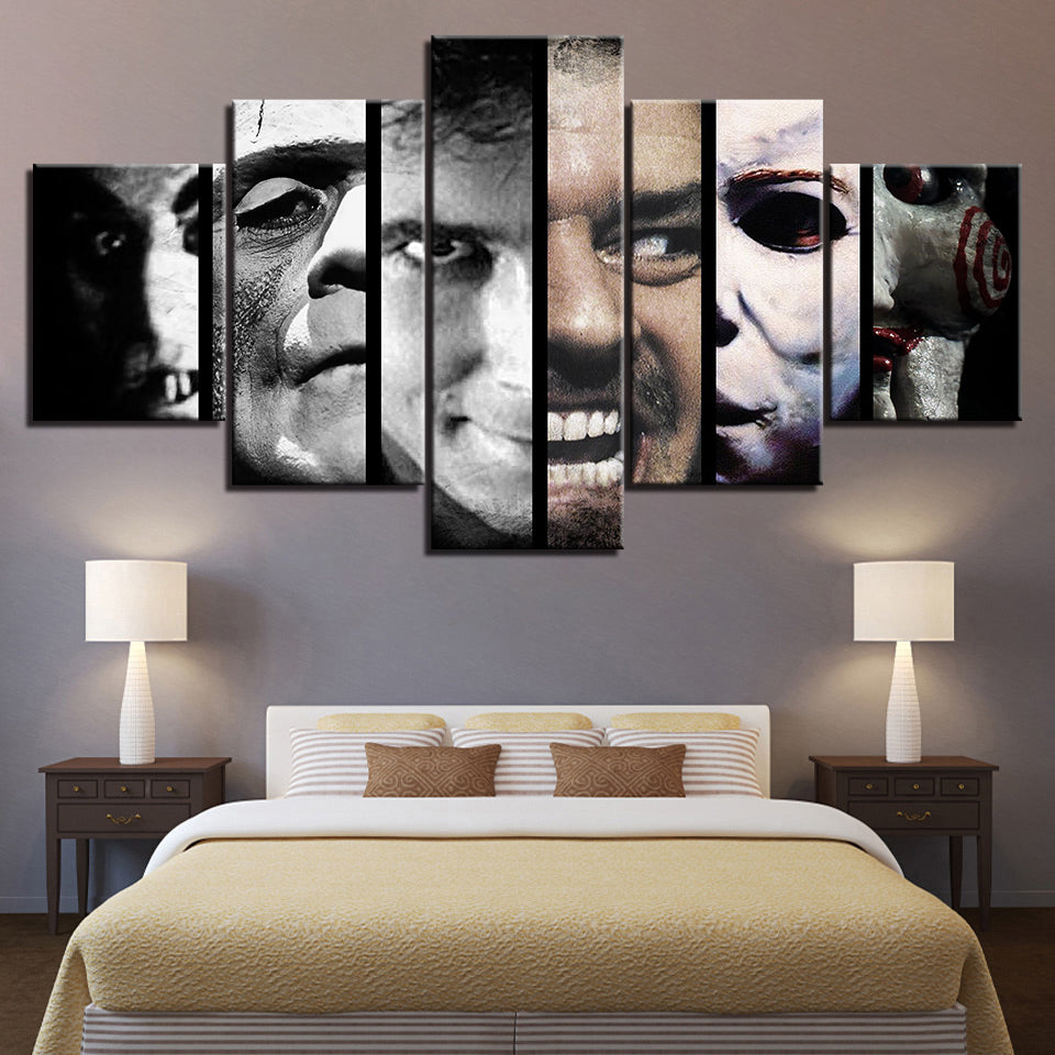 Horror Movies Characters - Canvas Wall Art Painting | Bowlift