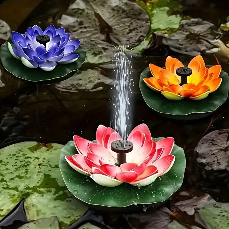 BowLift | Lotus-shaped solar fountain pond decoration