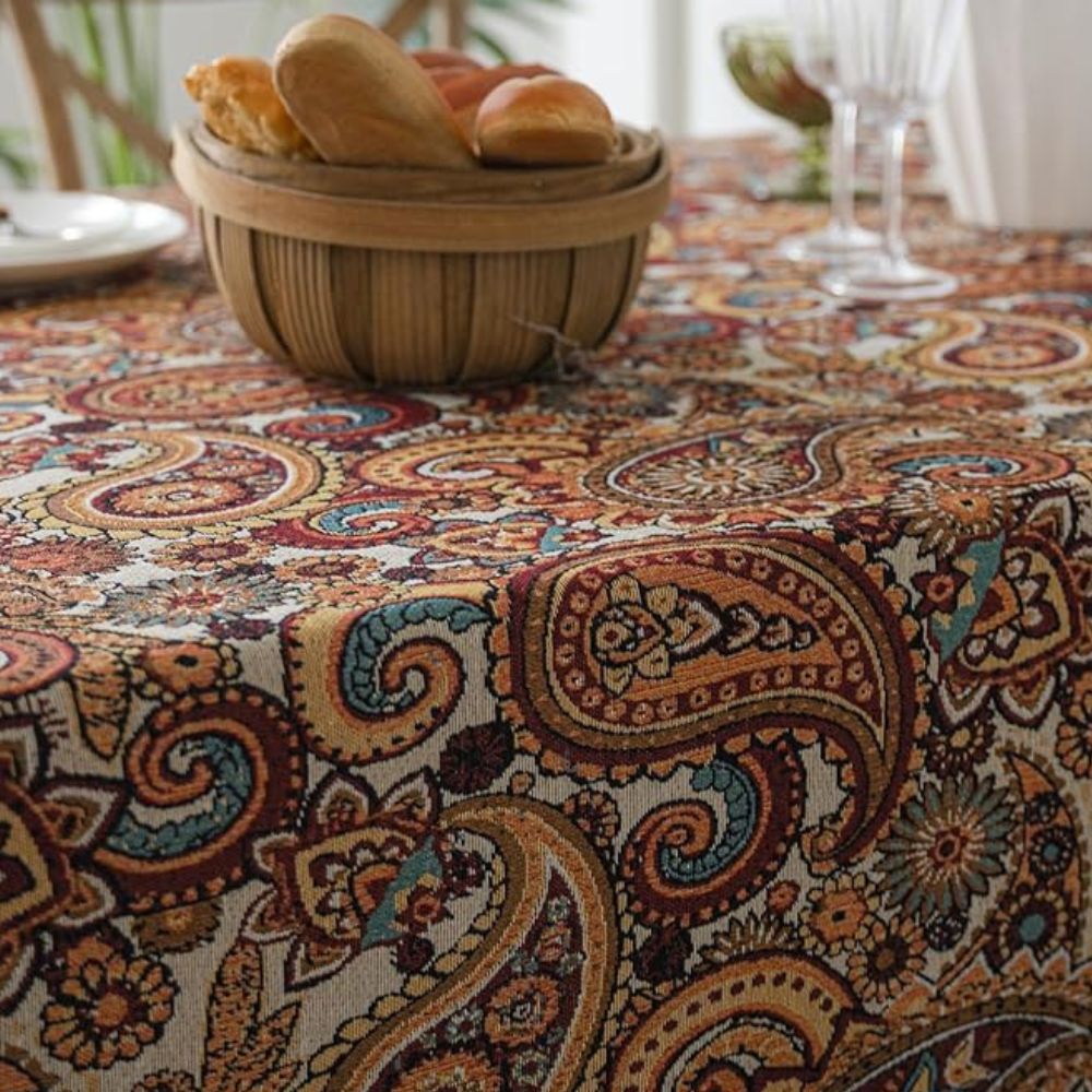 BowLift | Amber Paisley Tassel Tablecloth
