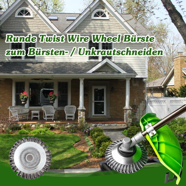 BowLift | Round Twist Wire Wheel Brush for Brushing / Weed Cutting