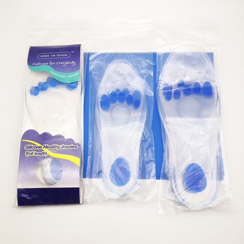 BowLift | Transparent Liquid Silicone Insoles, with Arch Massage, Breathable and Shock Absorption Design, for Men and Women (1 Pair)