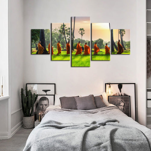 Morning Walk 5 Piece - Canvas Wall Art Painting | Bowlift