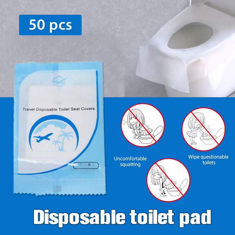 50 PCS Transparent Disposable Toilet Pads | Bowlift