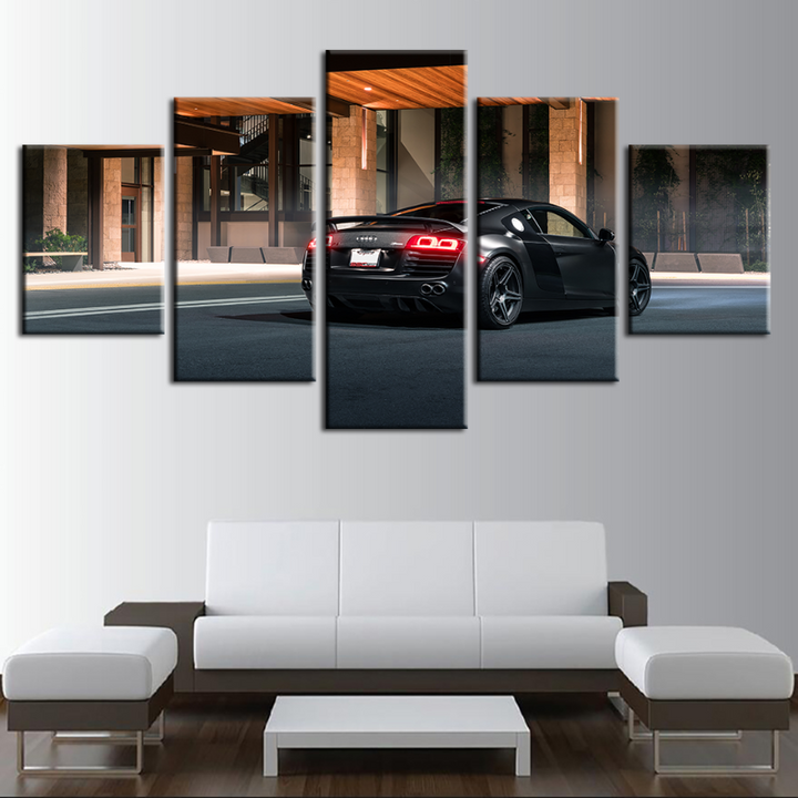 5 Pieces Classic Black  Metallic Car - Canvas Wall Art Painting | Bowlift