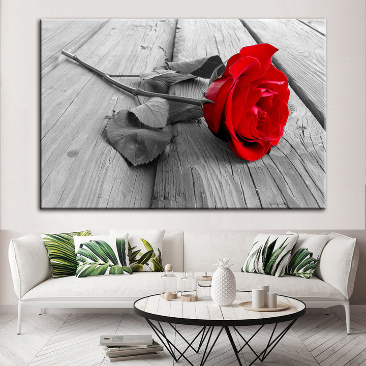 Lonely Rose - Canvas Wall Art Painting | Bowlift