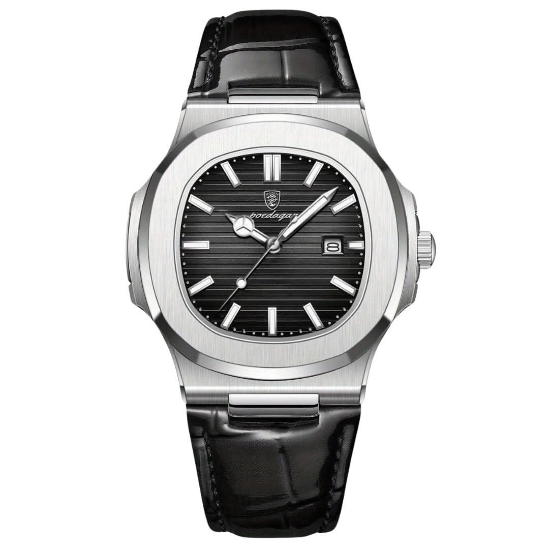 BowLift | Men’s Stainless Steel Quartz Wristwatch with Date
