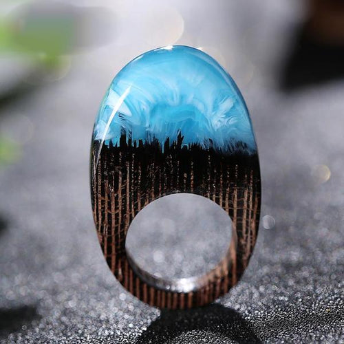 Quanta - Oval Blue Resin Ring | Bowlift