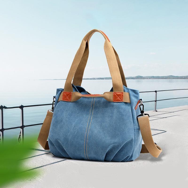 Sailcloth shoulder bag with large capacity | Bowlift
