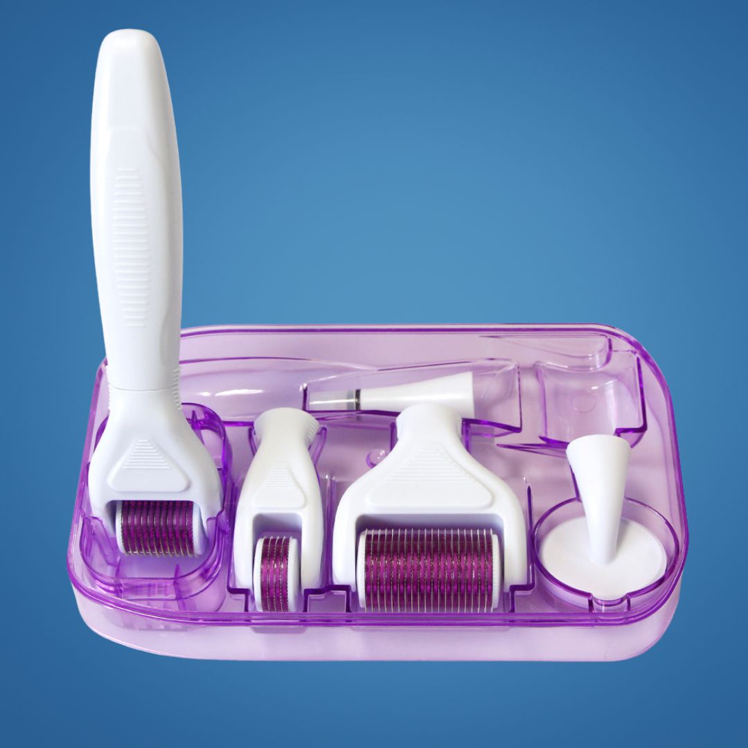 DermaGlow Microneedling Derma Roller Kit – Anti-Ageing – Titanium Needles – Home Skincare for Women Bowlift