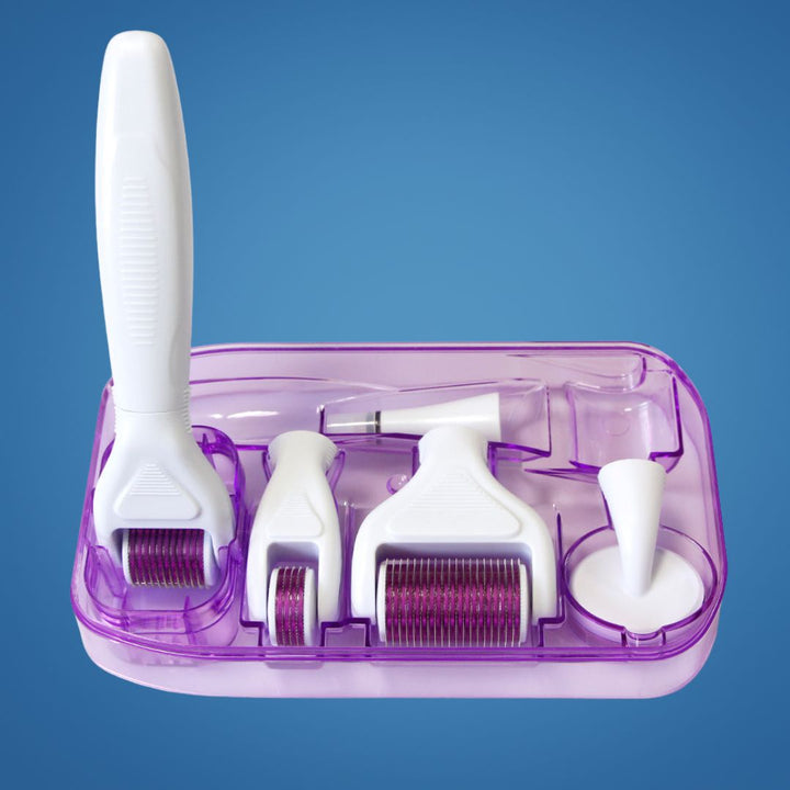 DermaGlow Microneedling Derma Roller Kit – Anti-Ageing – Titanium Needles – Home Skincare for Women Bowlift