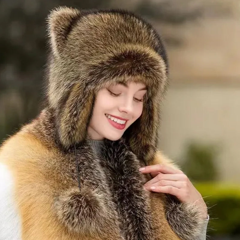 BowLift | Sweet Faux Fur Raccoon Tail Parent-Child Plush Hat