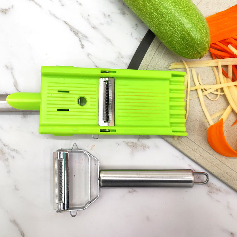 2-in-1 Vegetable Shredder & Slicer, Multi Double Knife Peeler | Bowlift
