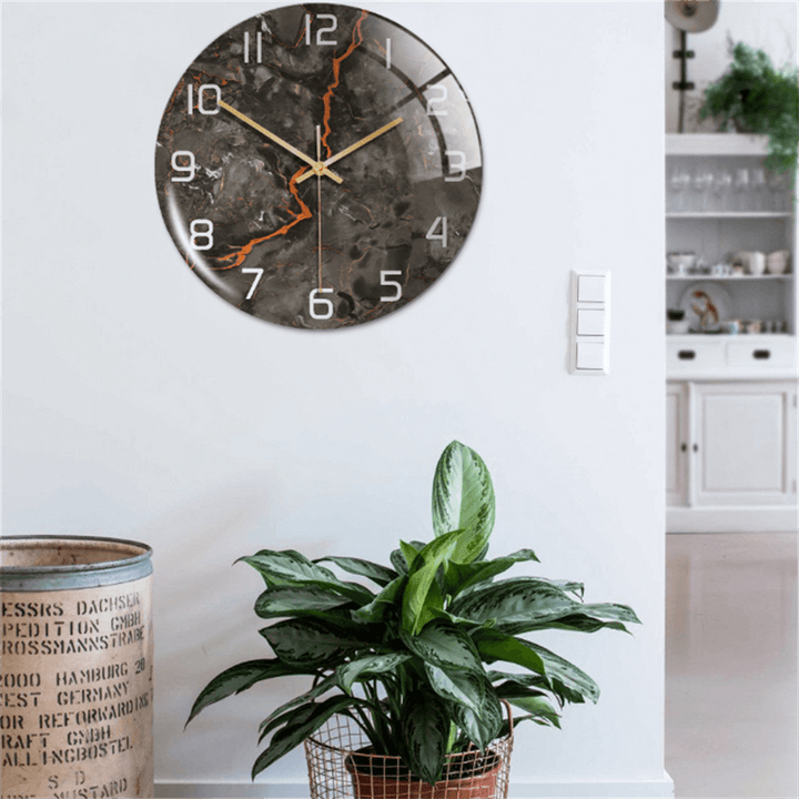 BowLift | Stylish Marble Wall Clock with Silent Mechanism
