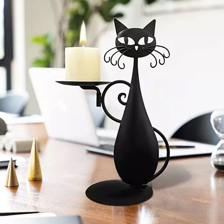 Candle holder black cat | Bowlift