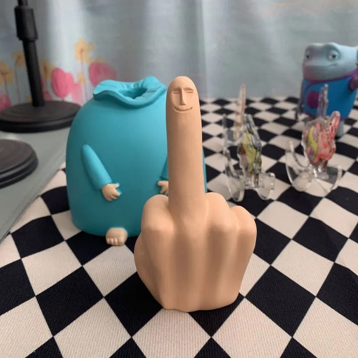 BowLift | Small Blue Middle Finger Ornament