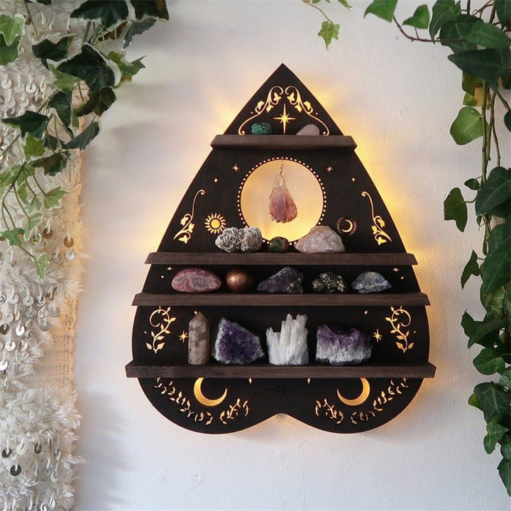 Luna Moth Lamp Crystal Shelves | Bowlift