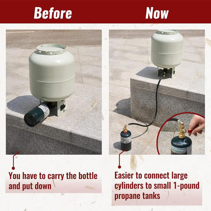 BowLift | Propane Refill Adapter Hose with Gauge & Control Valve