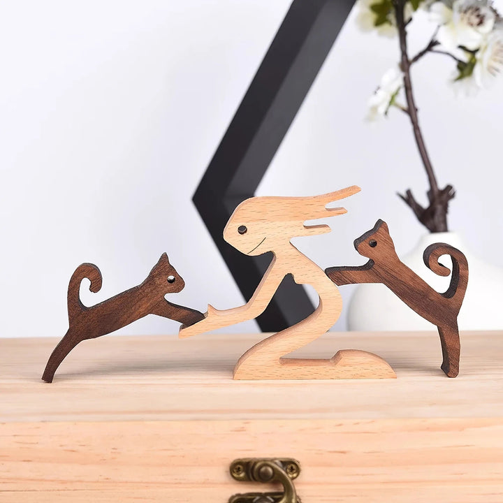 BowLift | Hand-engraved Wooden Animal Figures – Eco-friendly Home Decor and Unique Gift for Animal Lovers