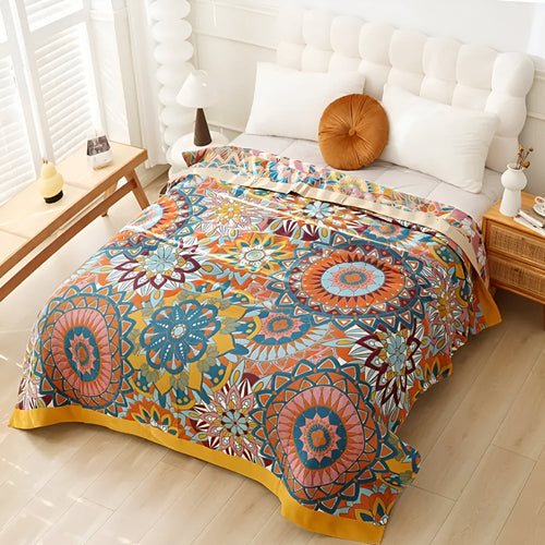 BowLift | Moroccan Floral Jacquard Cotton Blanket