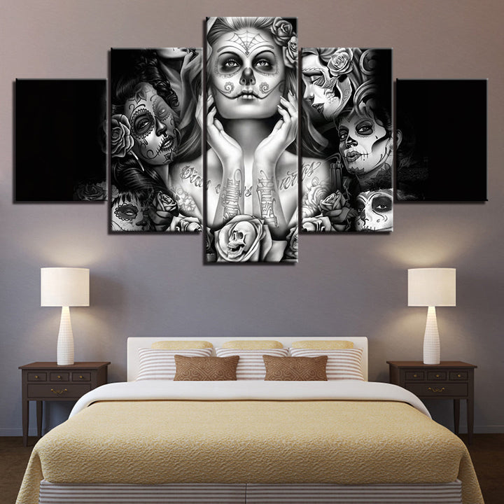 Calavera Girls - Canvas Wall Art Painting | Bowlift