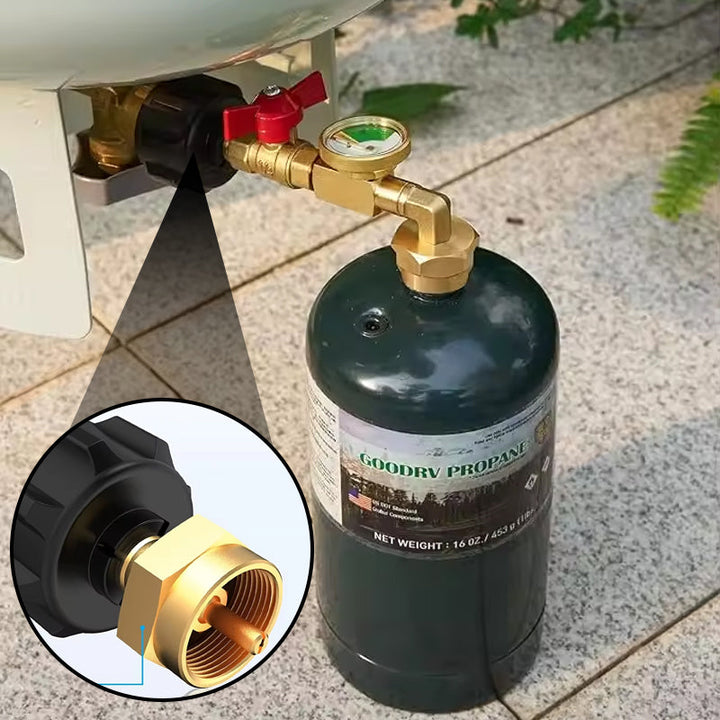 BowLift | Highly Rated Propane Refill Elbow Adapter with Tank Indicator