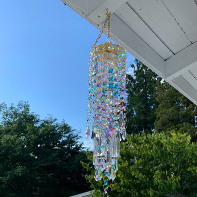 Aurora Crystal Glass Wind Chime | Bowlift