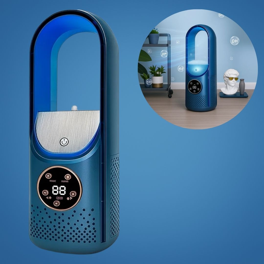 CoolMist | Portable Air Cooler Humidifier – Adjustable Quiet Mist – USB-Powered Compact – Personal Desk & Bedside Comfort for All-Day Freshness Bowlift