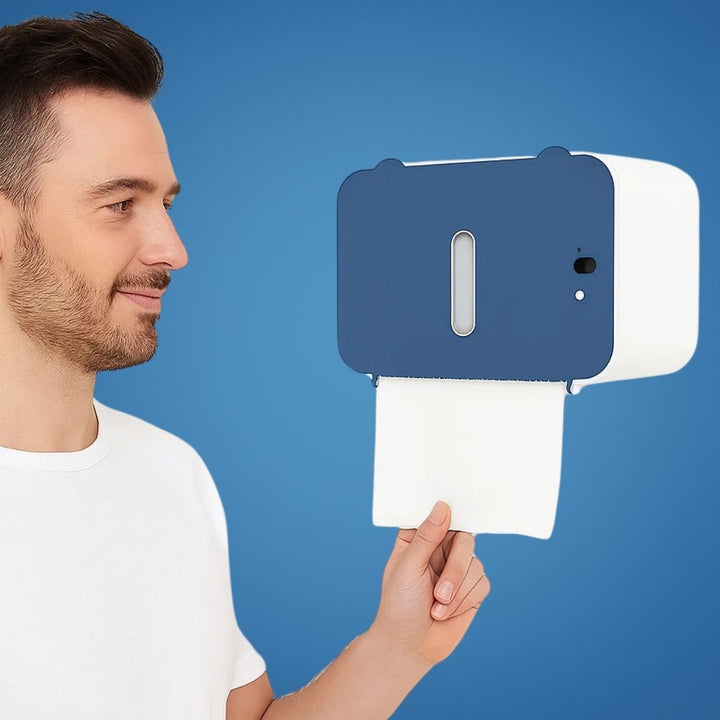 CleanGuard | Touch‑Free Toilet Roll Dispenser – Sensor‑Activated – Auto‑Fold Cut – For Busy Washrooms Bowlift