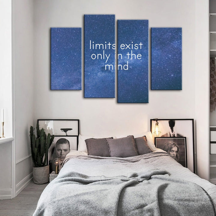 4 Piece Galaxy Motivation - Canvas Wall Art Painting | Bowlift