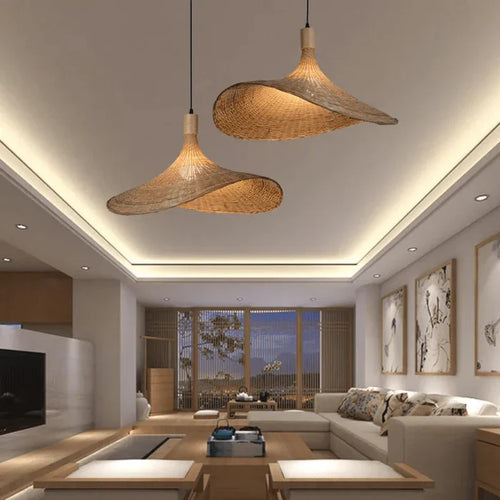 BowLift | Rattan Hanging Lamp - RusticWeave