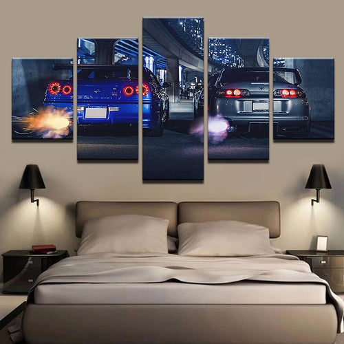 Car Racers 5 Piece - Canvas Wall Art Painting | Bowlift