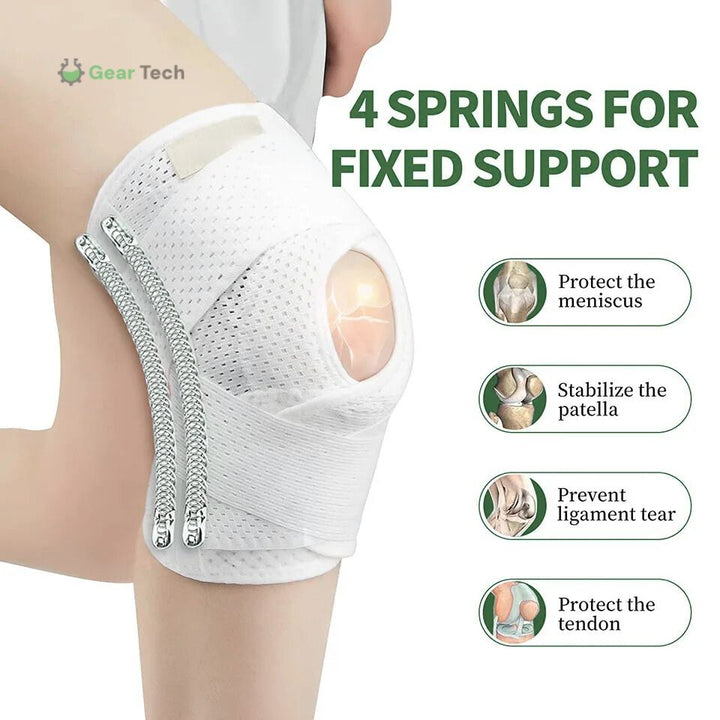 BowLift | Knee Pads for Pain Relief | Support Compression Springs & Adjustable Tension Strap for Stability and Joint Protection