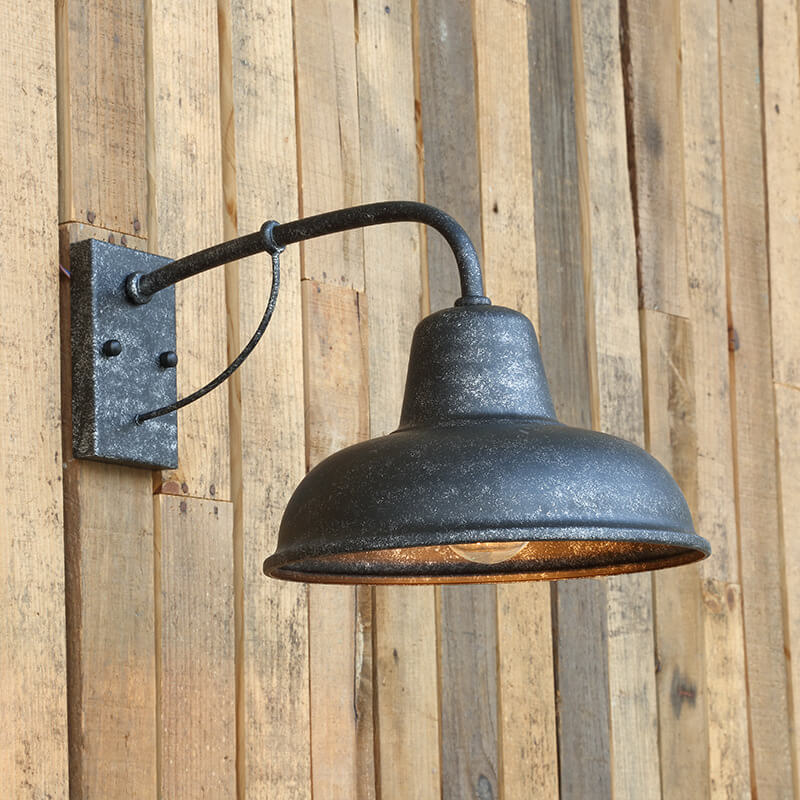 Vintage Iron Barn Waterproof Outdoor 1-Light Wall Sconce Lamp | Bowlift