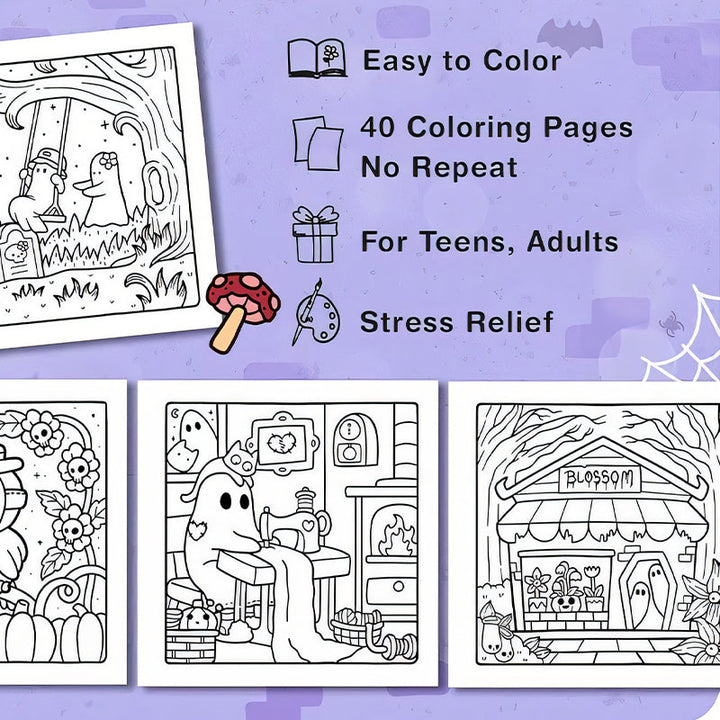 BowLift | Spooky Cutie: Coloring Book for Adults and Teens