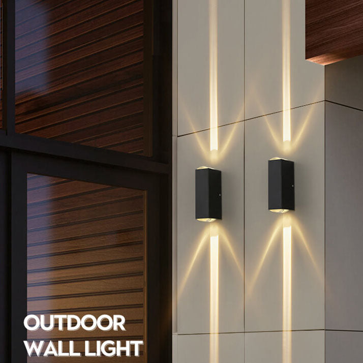 BowLift | LED Waterproof Outdoor Wall Sconce | Modern Rectangular Design. Energy-Efficient 600-1000 Lumens for Patios & Gardens
